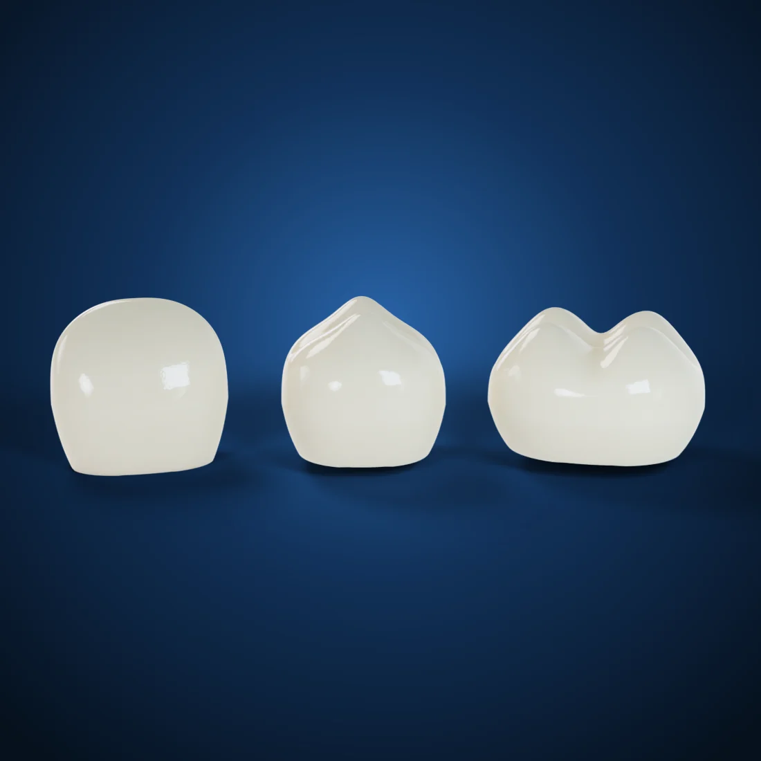 E.max all-ceramic crowns (3D render)